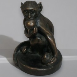 Jeanne Marie VAN ROZEN -  Singe en bronze