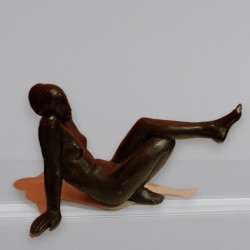 Michel SERRAZ - Bronze  " Sur la plage "