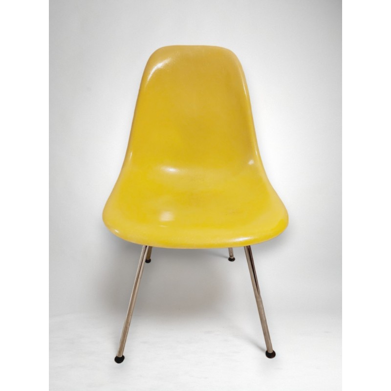 Chaises DSX en fibres de verre jaunes de 1975