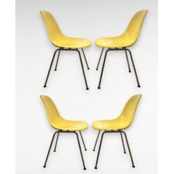 Chaises DSX en fibres de verre jaunes de 1975